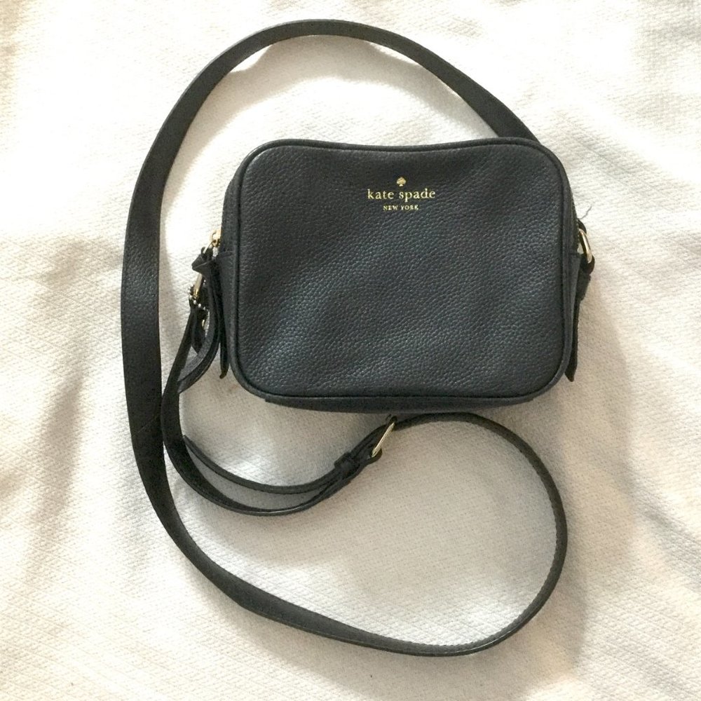 Kate Spade Leather Cossbody Camera Bag Black